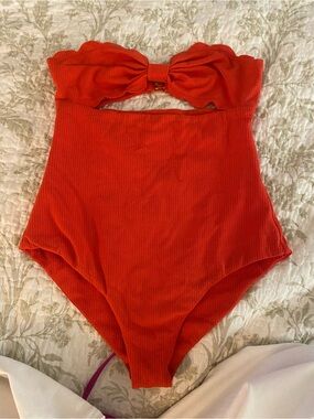 Marysia Swim Red Textured One-Piece